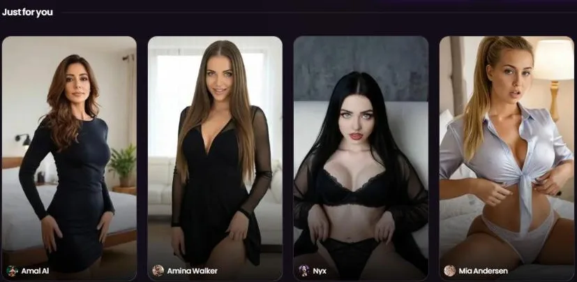 Swipey's Just for you row on the home page, with four companion cards side by side